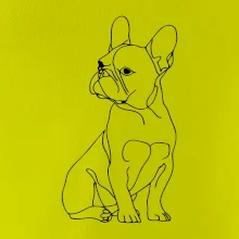 Francúzsky buldoček čierna kresba