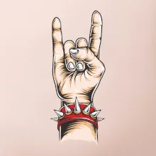 Rocková ruka s náramkom