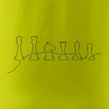 Šachové figúrky v rade - obrys