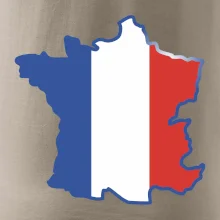 Francúzska vlajka mapa obrys