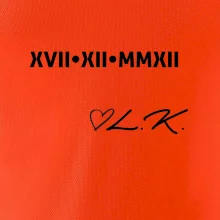 Dátum výročia a iniciály