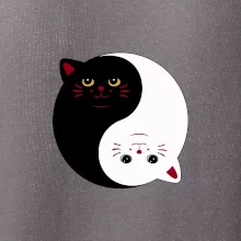 Mačky jin jang farebné