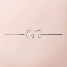 Mačka linka kreslená