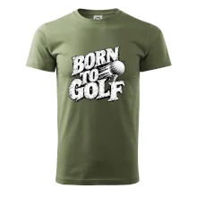 Born to golf černobílý drsný potisk