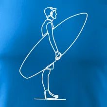 Surfer stojaci jedným ťahom