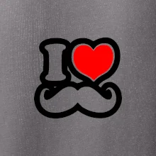 i love mustache - obrys
