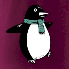 Tučniak so zeleným šálom