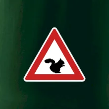 Dopravná značka - Pozor veverička Dopravná značka - Pozor veverička