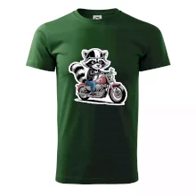 Mýval na motorke kreslený