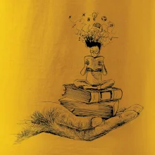 Čitateľ - ruka kreslená Čitateľ - ruka kreslená