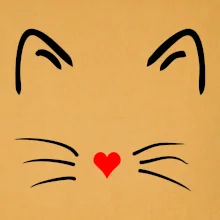 Mačka - srdce namiesto nosa