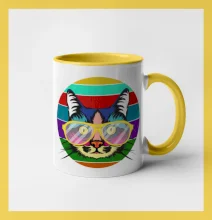 Mačka pri farebnom západe