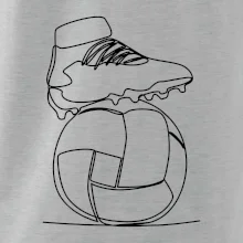 Futbalová lopta kopačka jedným ťahom