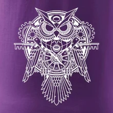 Steampunk sova čiernobiela Steampunk sova čiernobiela