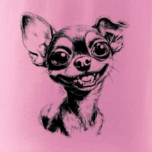 Čiernobiela karikatúra čivava