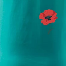 Vlčí mak kreslený na prsníku