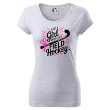 Just a girl who loves field hockey čierno ružové