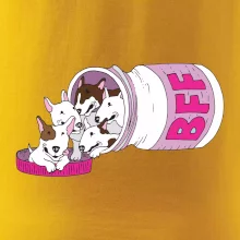 Bullterrier Friends Forever ružové (Pecka design)