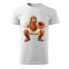 Baseballový catcher retro rytina