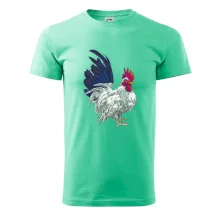 Kohút kreslený biely