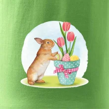 Veľkonočný zajačik tulipány