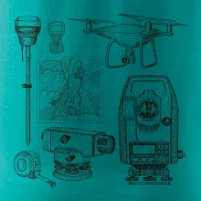 Geodet teodolit dron