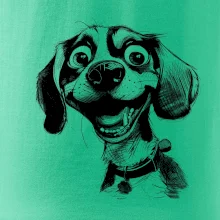 Čiernobiela karikatúra bígl