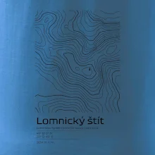 Lomnický štít - vrstevnice v obdĺžniku