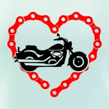 Moto srdce reťaz - chopper