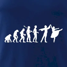 Evolúcia tanec - muž a žena so sukňou