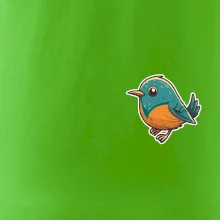 Vtáčik kreslený na prsníku