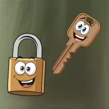 Parové tričká - Zámok a kľúč