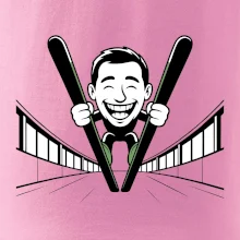 Vysmiatý kreslený skokan