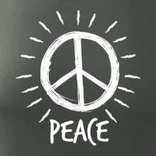 Peace symbol čiernobiely