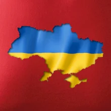 Ukrajina vlajka mapa