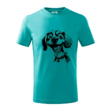 Čiernobiela karikatúra bígl