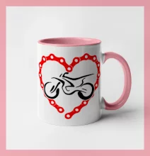 Moto srdce reťaz - enduro