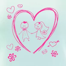 Svadba - kreslené srdce Svadba - kreslené srdce
