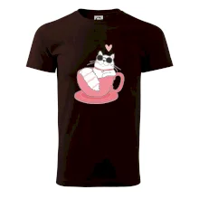 Hustá mačka v hrnčeku