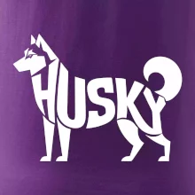 Husky nápis v tele