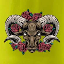 Hlava barana s ružami