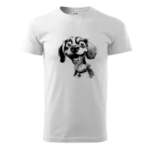 Čiernobiela karikatúra bígl