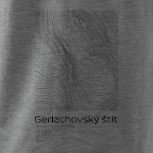 Gerlachovský štít - vrstevnice v obdĺžniku