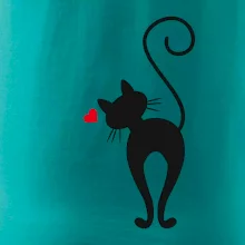 Zamilovaná mačka zozadu Zamilovaná mačka zozadu