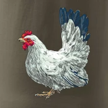 Sliepka kreslená biela Sliepka kreslená biela