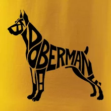 Doberman - nápis v tele