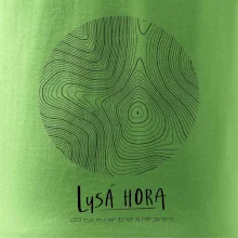 Lysá hora - vrstevnice v kruhu
