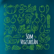 Som vegetarián - zelenina vo štvorci