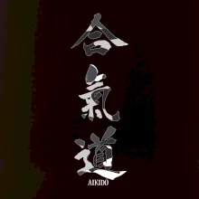 Aikidó maskáčový nápis