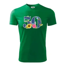 Kvetinové číslo kreslené - 50